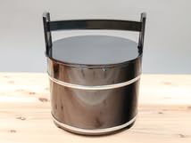 Amazon.co.jp: NPq5 輪島塗 春政 銀巻手桶 水指 茶道具 共布 共箱